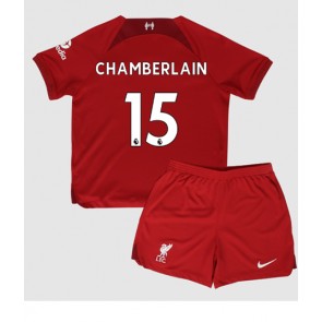 Liverpool Chamberlain #15 kläder Barn 2022-23 Hemmatröja Kortärmad (+ korta byxor)